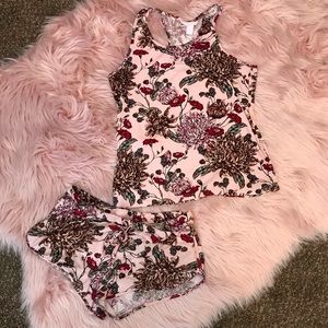 Baby Pink Floral Pajama Set
